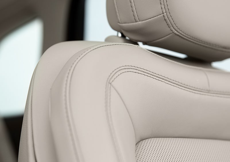Fine craftsmanship is shown through a detailed image of front-seat stitching. | Hines Park Lincoln in Plymouth MI