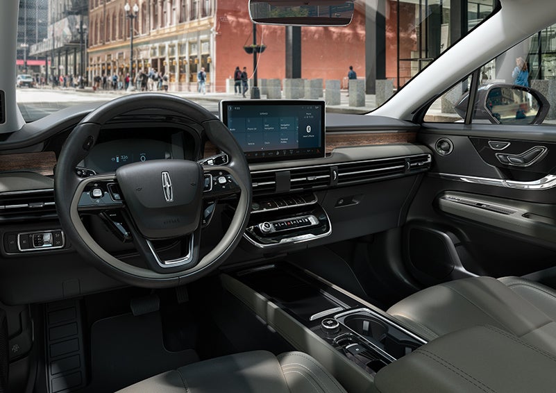 The interior dashboard of 2024 Lincoln Corsair® SUV is shown here. | Hines Park Lincoln in Plymouth MI