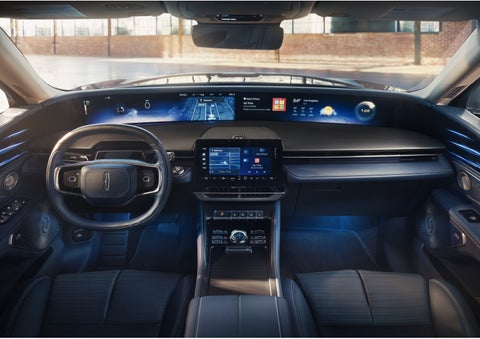 The panoramic display is shown in a 2026 Lincoln Nautilus® SUV. | Hines Park Lincoln in Plymouth MI