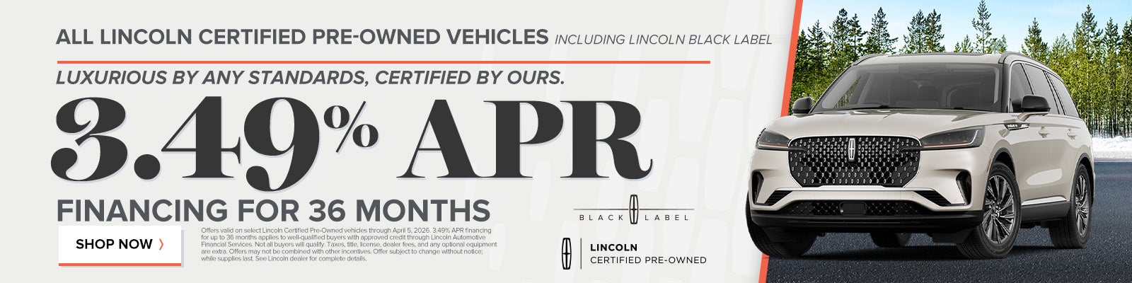 All CPO vehicles 3.49 APR