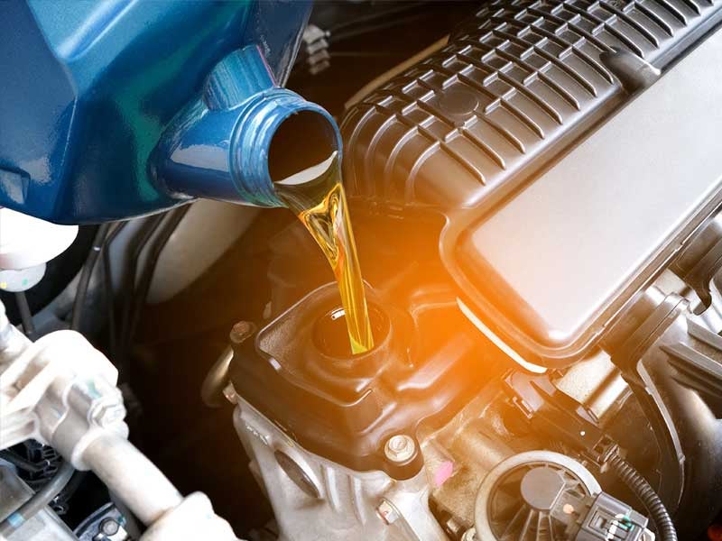 Close up of Oil Change near Plymouth MI